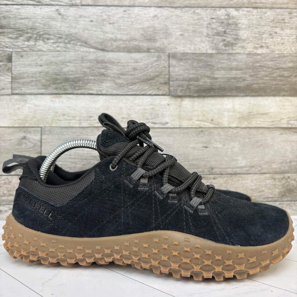 Merrell Wrapt Barefoot Zero Drop - Women's 9.5 -Black Suede Hiking Sneaker